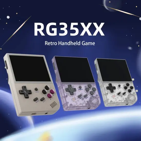 RG35XX 64GB 3.5 Screen Portable Consoles - Transparent Purple